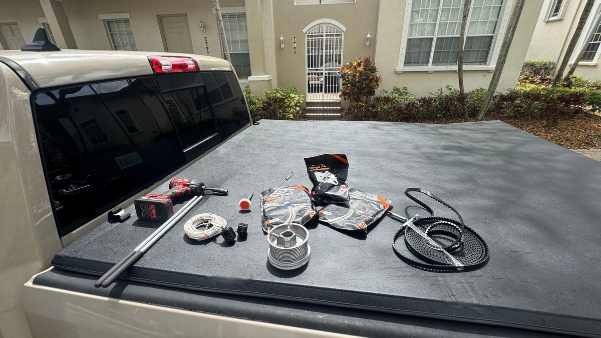 Worn Door Pulled and Hauled Away — Lake Worth